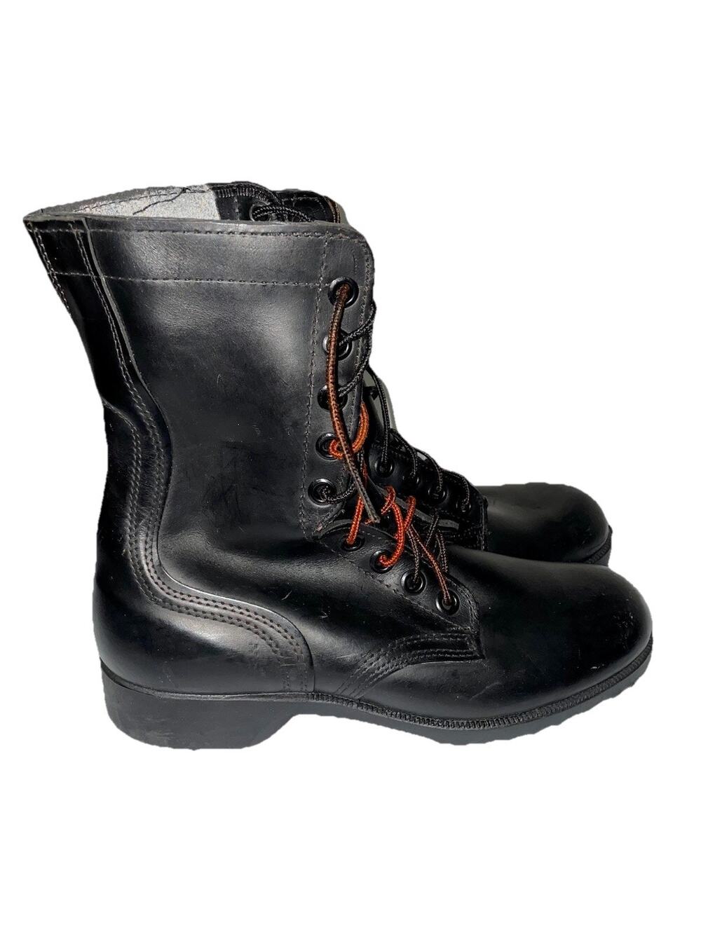 Vintage 1983 US Military Combat Boots 8R Black Leather Ro-Search DMS Punk Goth
